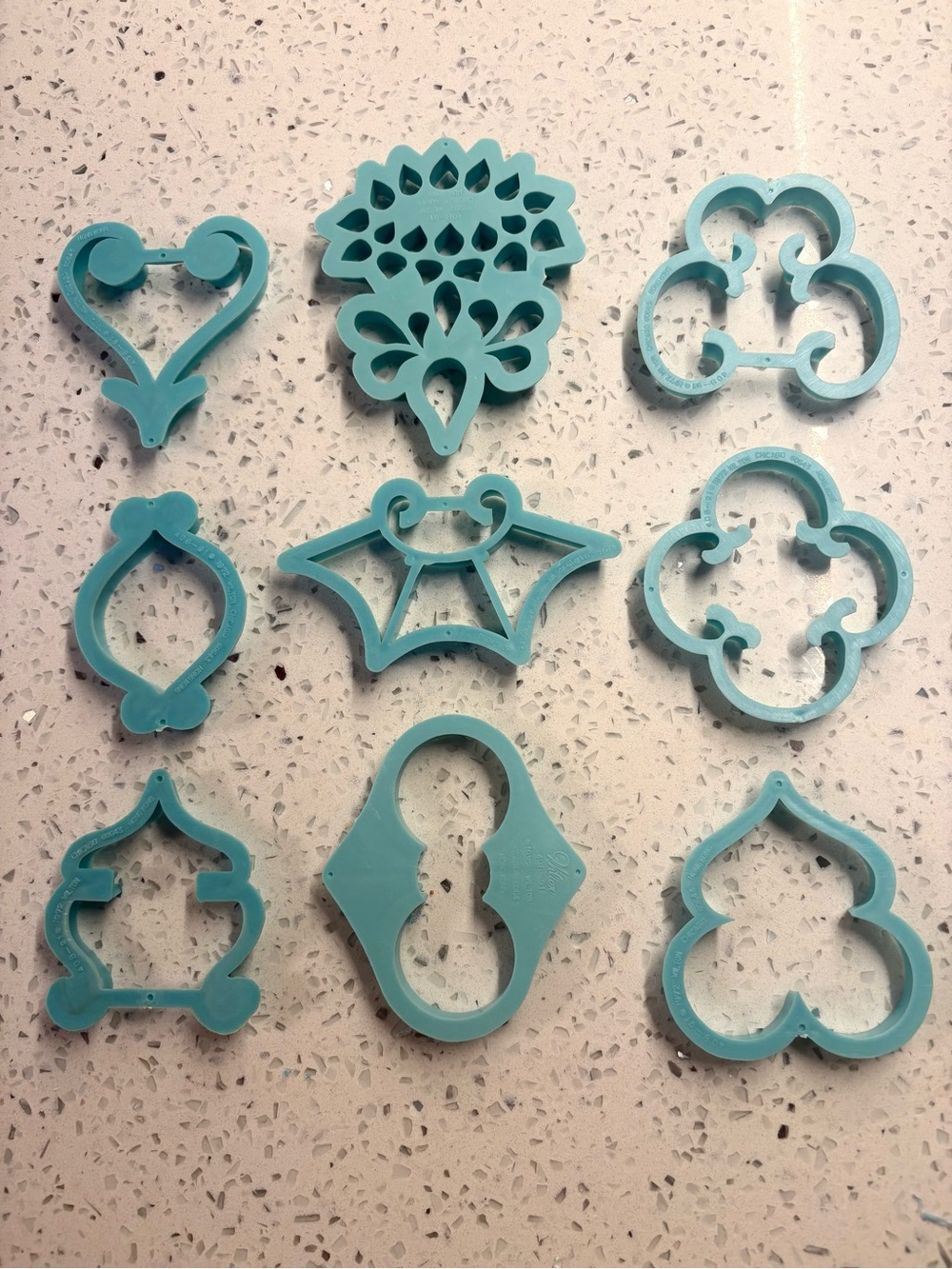 1972 Vintage Wilton Fondant or Cookie Cutter Set of 9